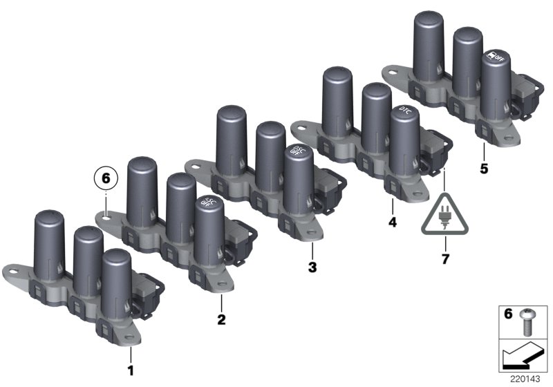 Switch block ASC/ DSC/ DTC/ MSA/ SPORT