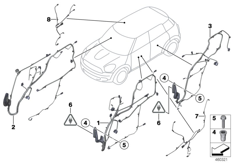 Door wiring harness