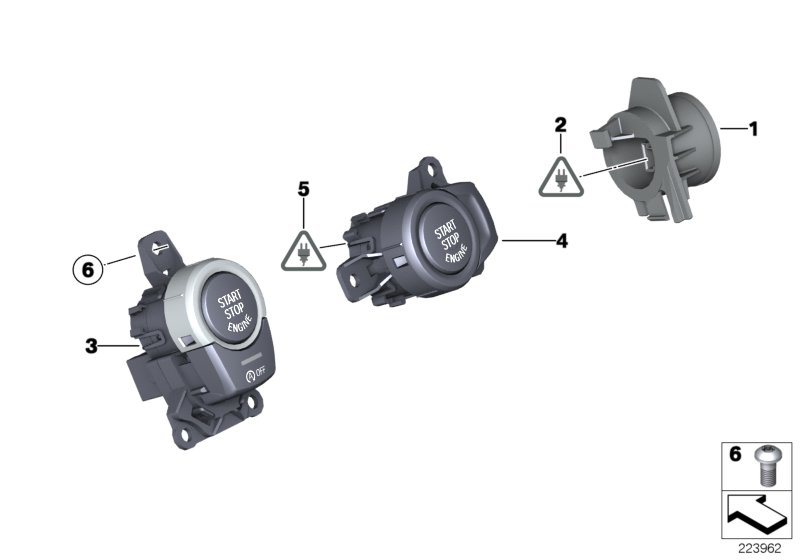 Switch, Start/Stop, and emerg.start coil