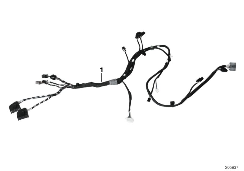 Rear seat wiring set