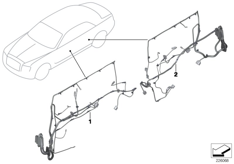 Door cable harness