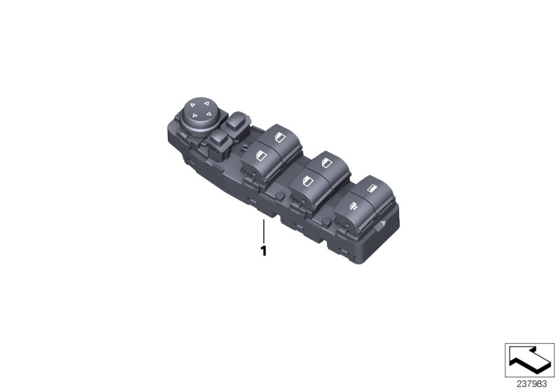 Operating unit, switch cluster, door