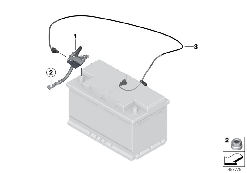 Battery lead, negative, IBS