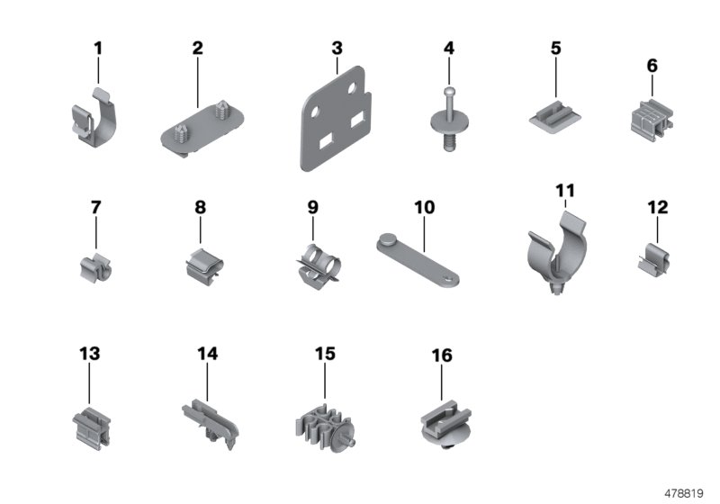 Various cable holders