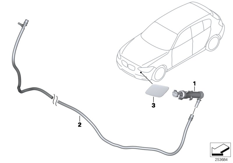 Single parts for head lamp cleaning
