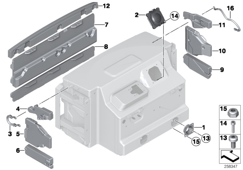 High-volt.storage,bulkhead,mount. parts