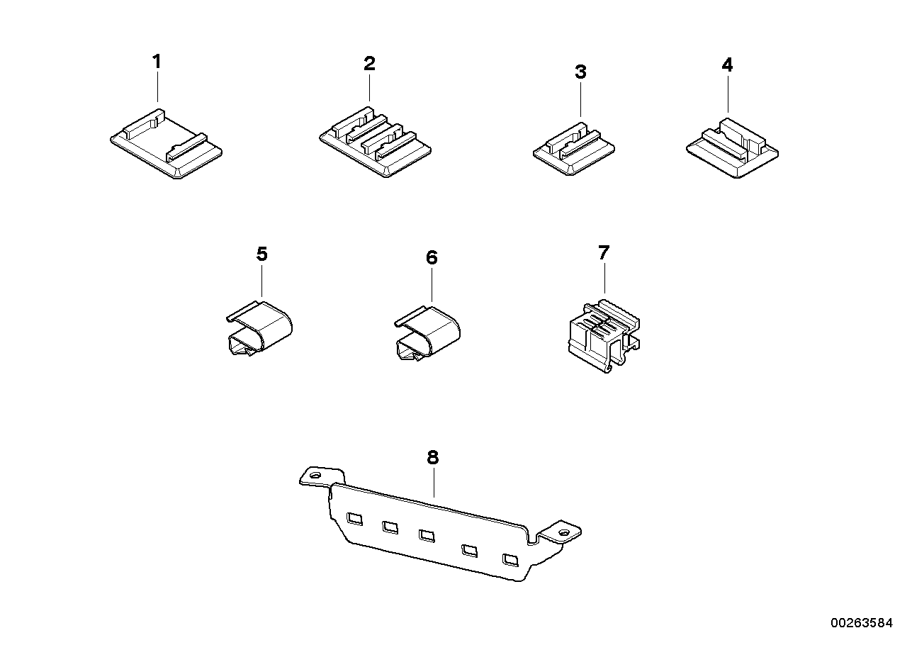 Various cable holders