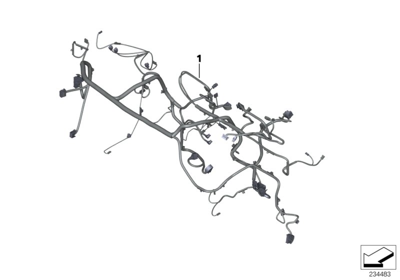Wiring harness, instr. panel, duplicate
