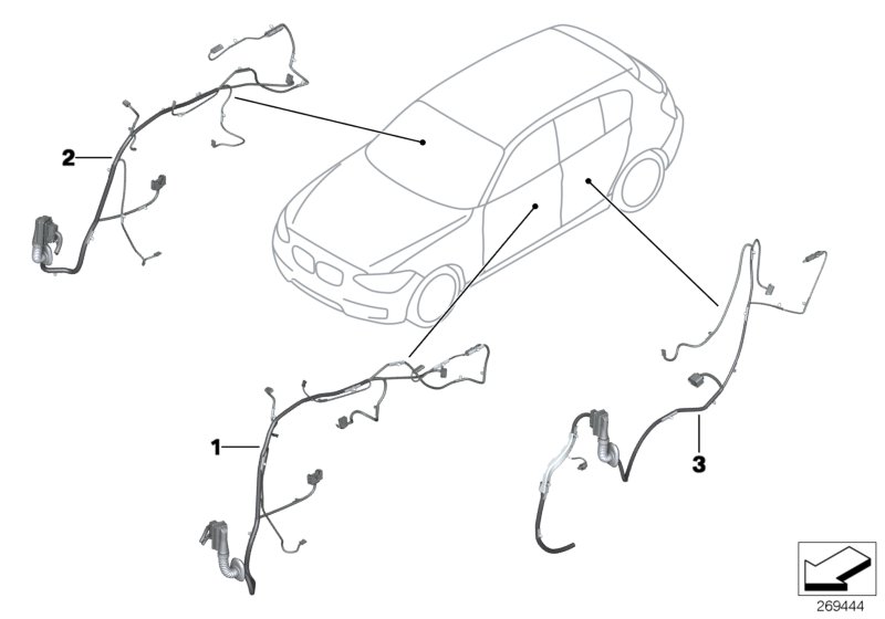 Door cable harness