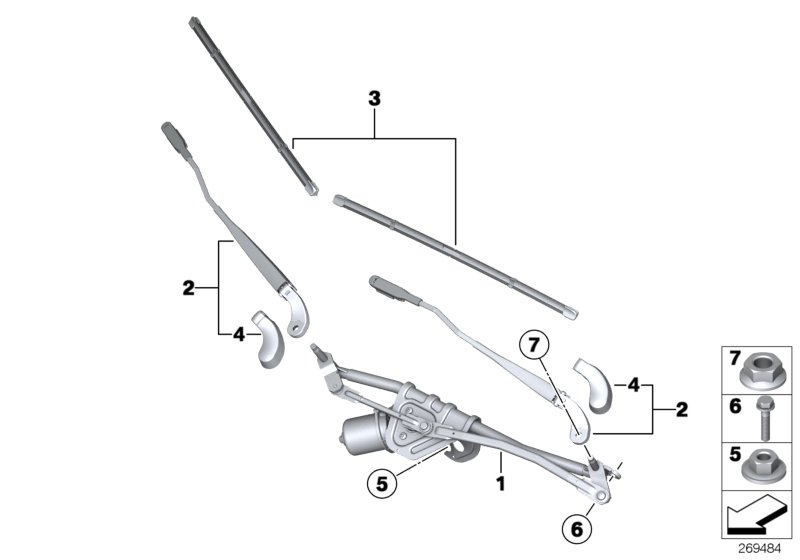 Wiper system, complete