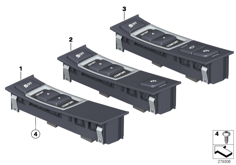 Operating unit, centre console