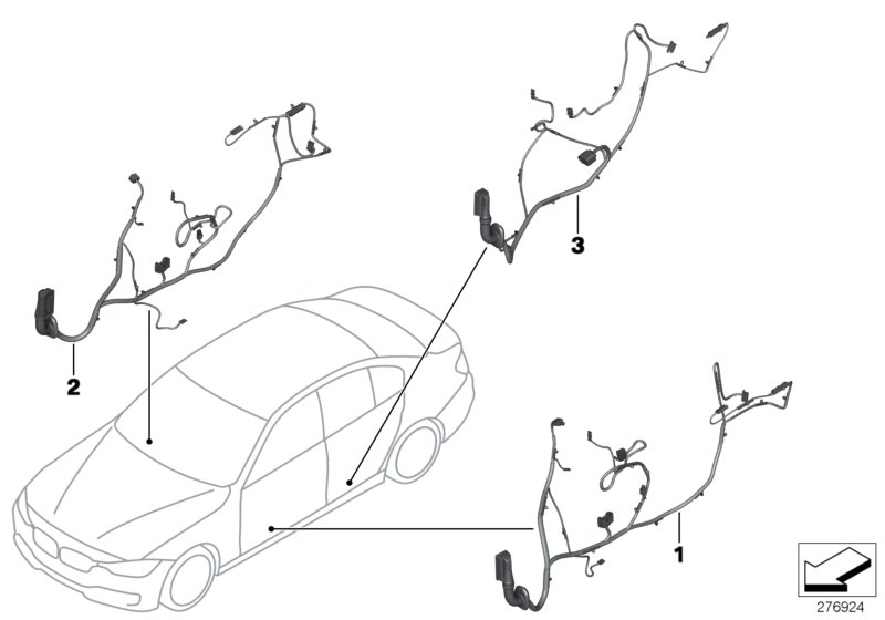 Door cable harness