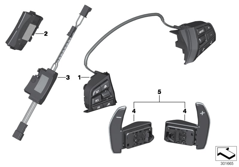 Steering wheel electronic control