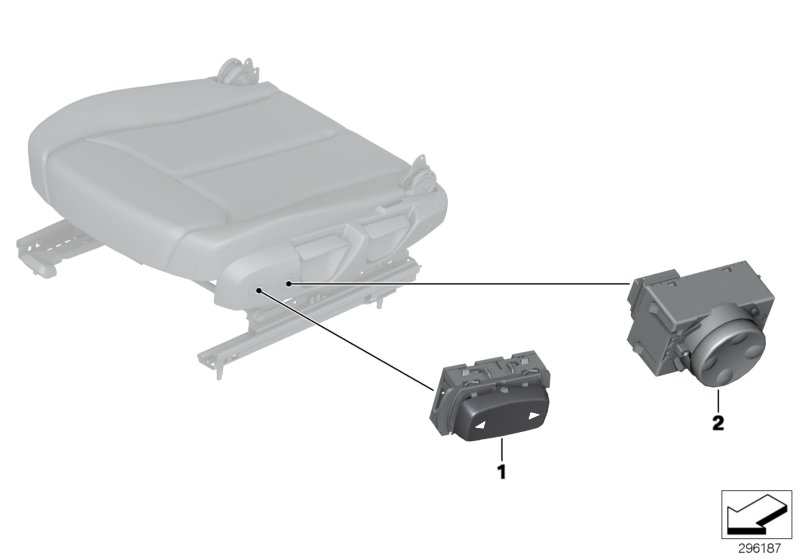 Switch, seat, lumbar/backrest width