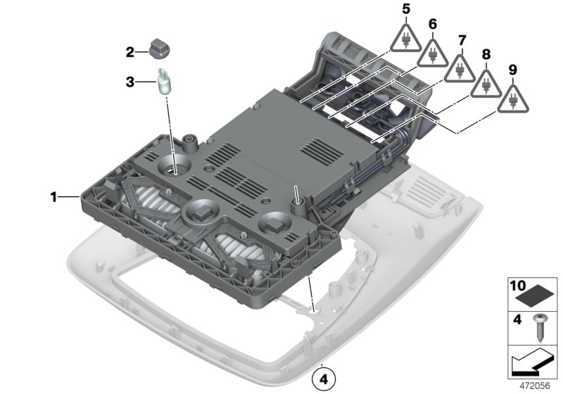 Switch cluster, roof, high