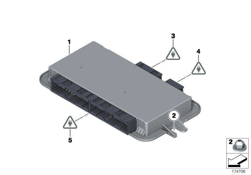 Control unit, footwell module 3