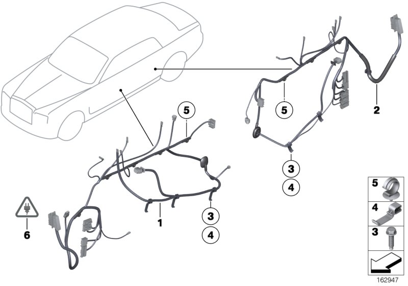 Door cable harness