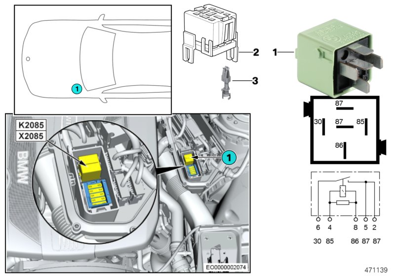 Relay, engine DDE K2085