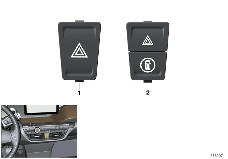 Switch,hazard warning/Intelligent Safety