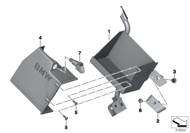 Holder / cover, auxiliary battery