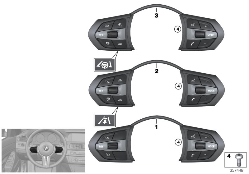 Switch,strng.wheel,multifunct. M-Sport