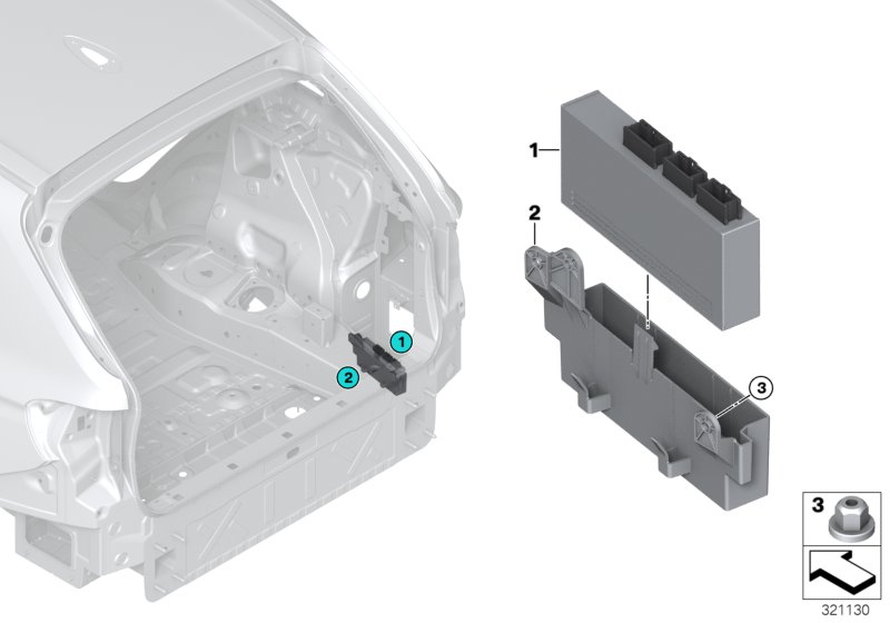 Control unit, tailgate function module