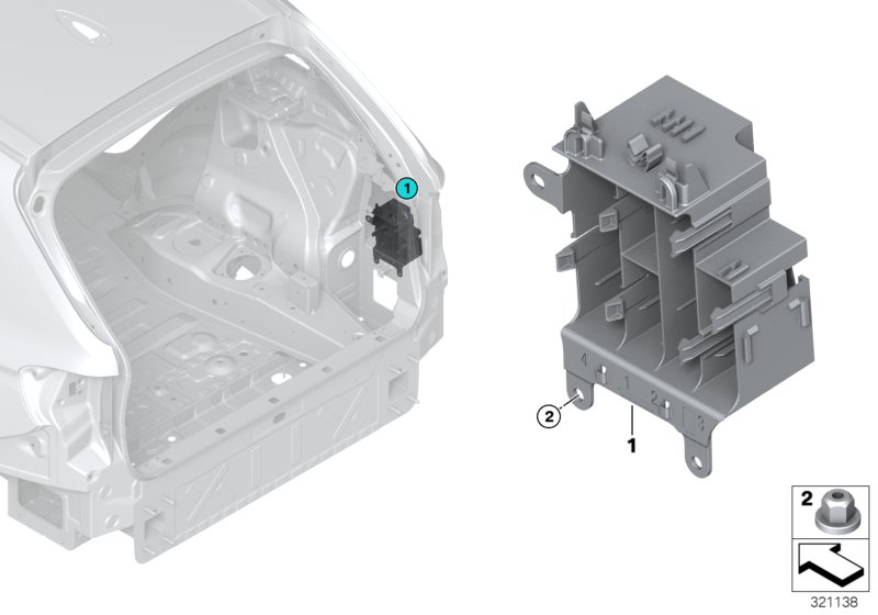Device holder, luggage compartment