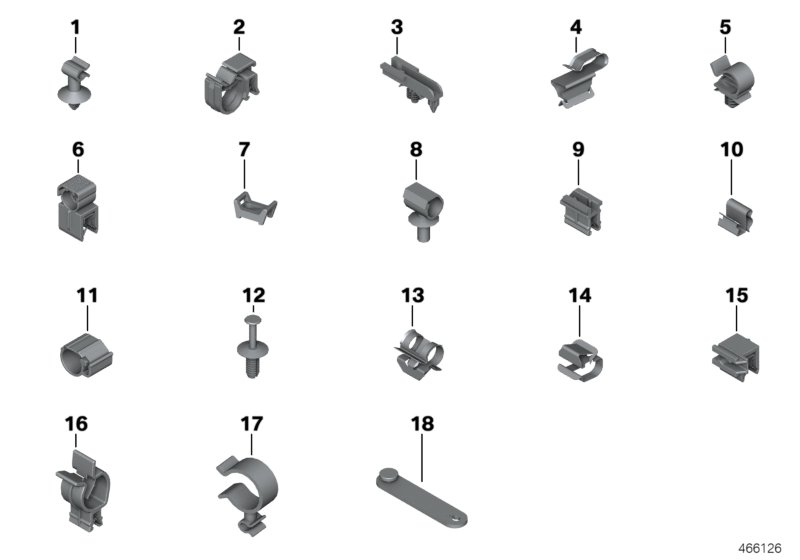 Various cable holders