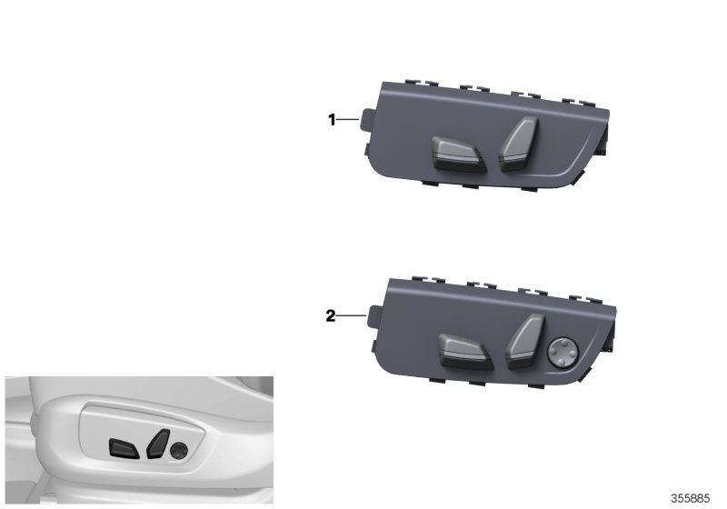Seat adjustment switch, driver