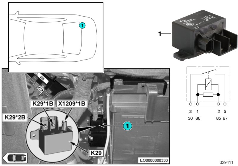 Relay, isolation 2nd Battery K29
