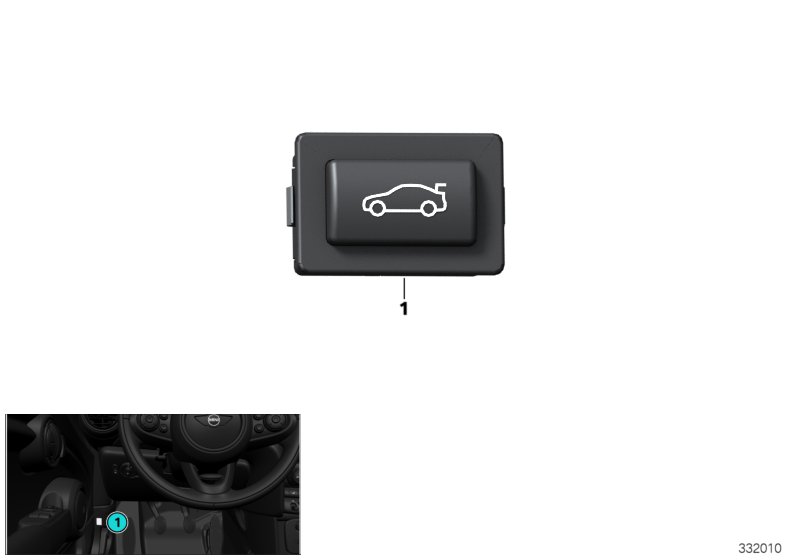 Trunk unlocking switch