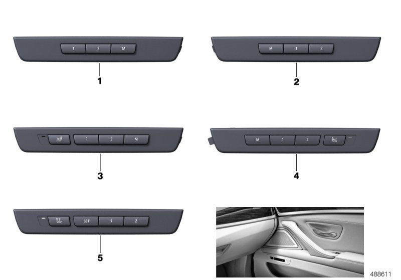 Op. unit, suppl. seat functions, front