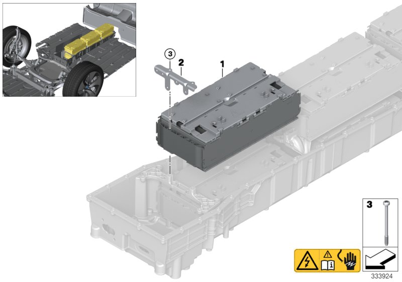 High-voltage accumulator, module