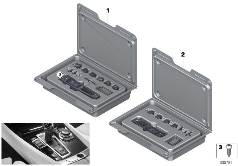 Repair kit, oper.facility,centre console
