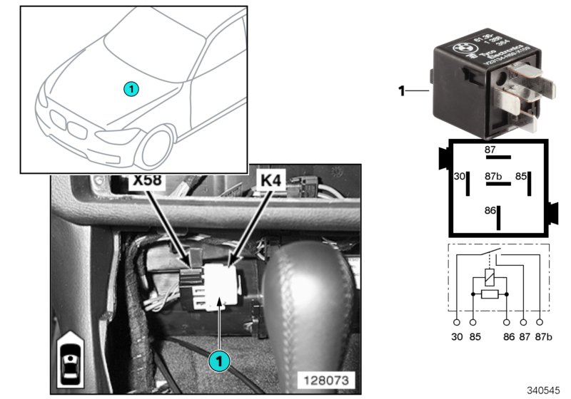 Relay, blower K4