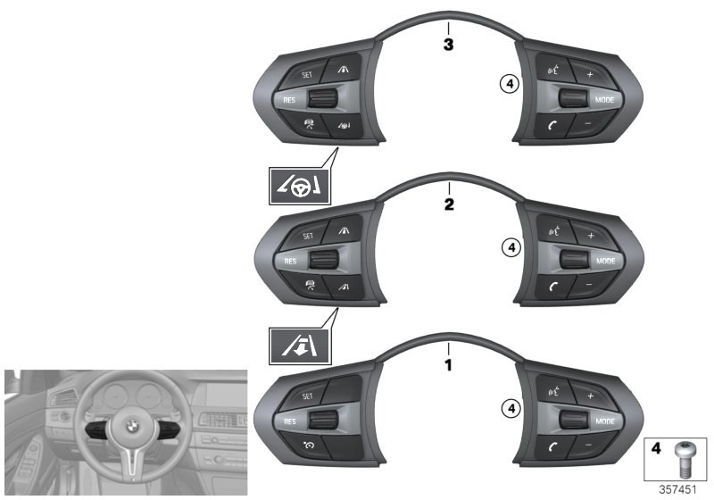 Switch,strng.wheel,multifunct. M-Sport