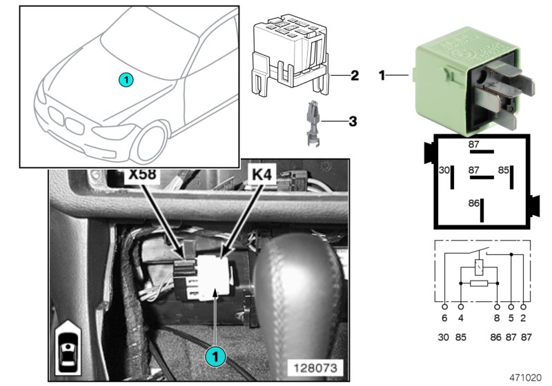 Relay, blower K4