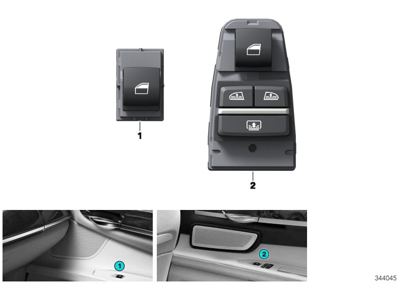 Switch,power window,fr.pass./rear comp.