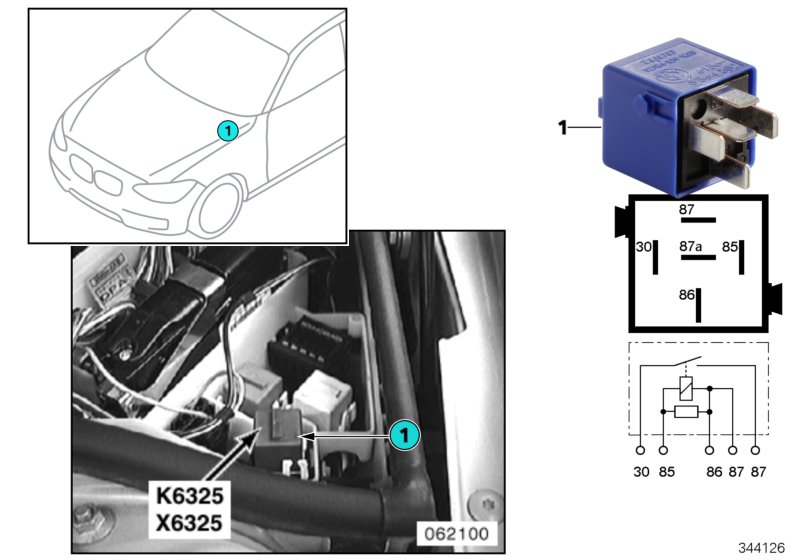 Relay, reversing light K6325