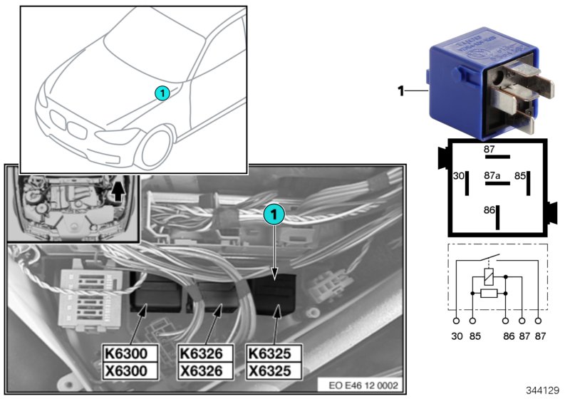 Relay, reversing light K6325