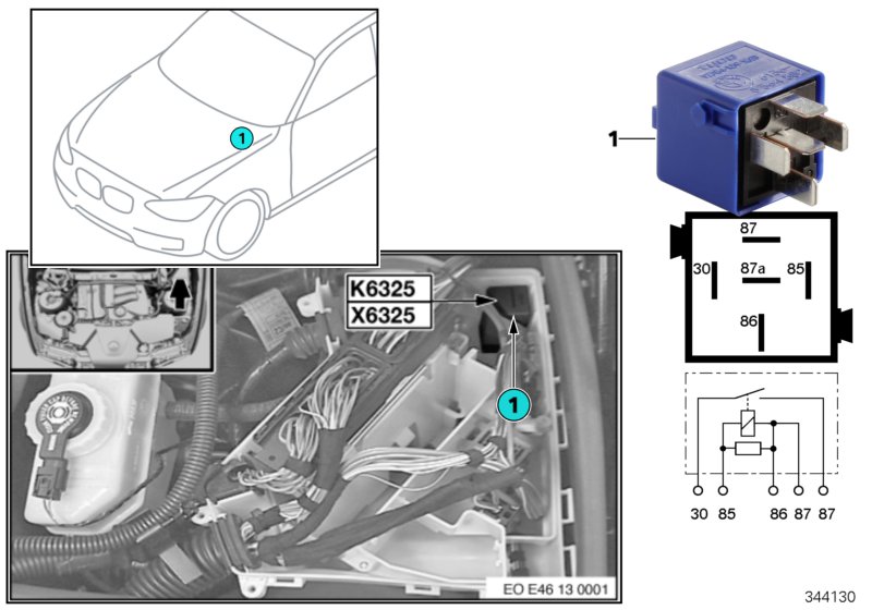 Relay, reversing light K6325