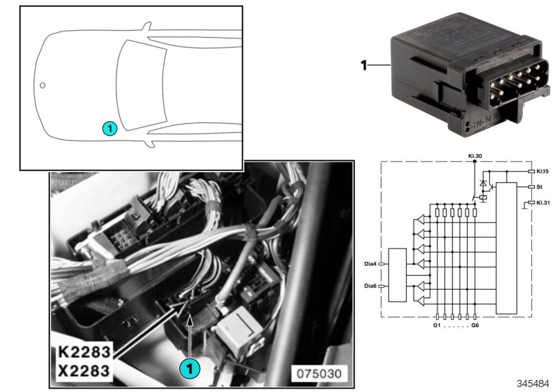 Relay, glow element K2283