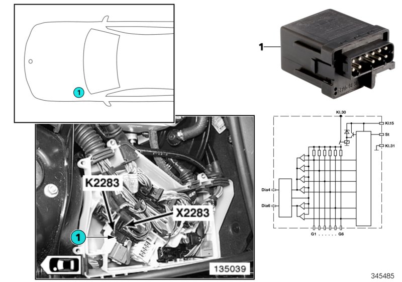 Relay, glow element K2283
