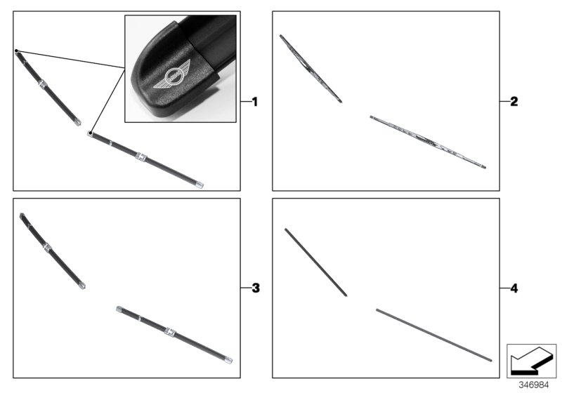 Set, wiper blades