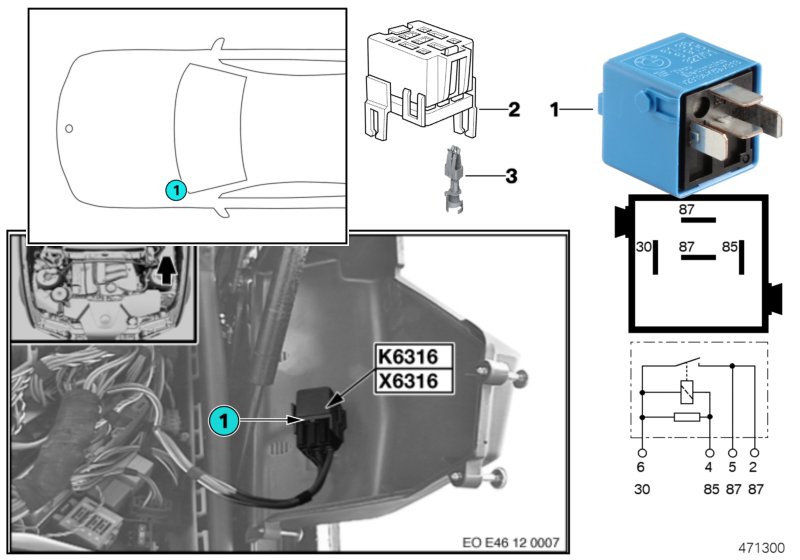 Relay, variable valve timing K6316