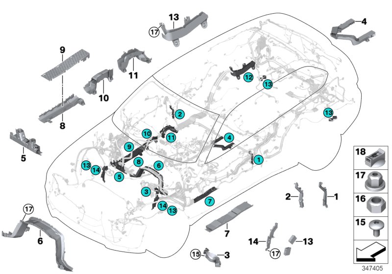 Wiring harness covers/cable ducts