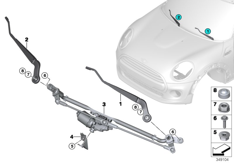 Single wiper parts