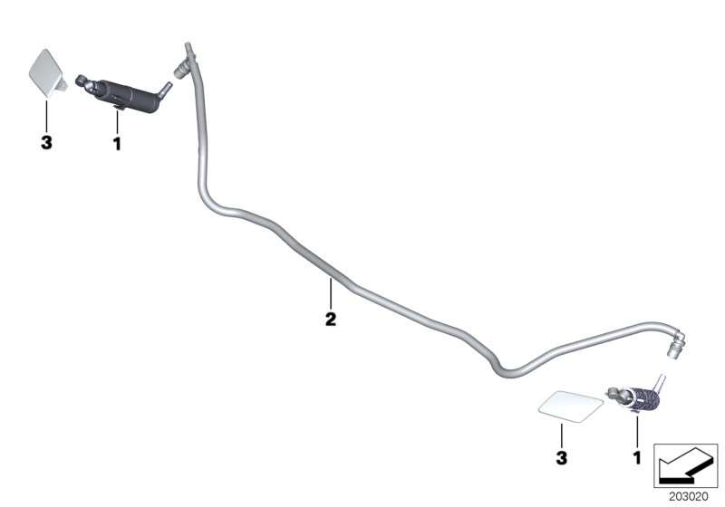 Single parts for head lamp cleaning