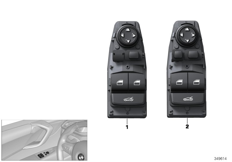 Switch, window lifter, driver's side
