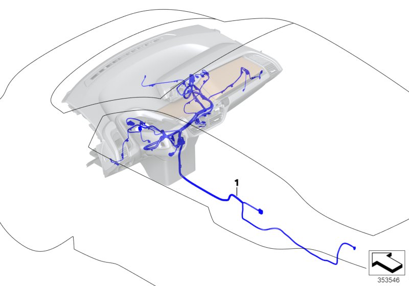 Wiring harness, instrument panel